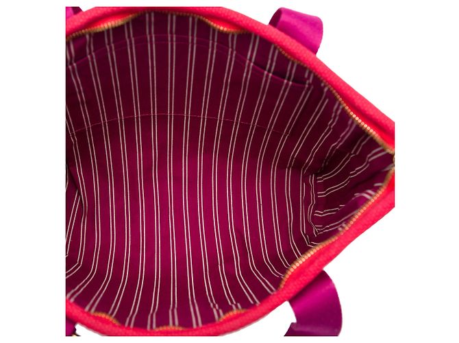 Borsa Tote Louis Vuitton Antigua Cabas MM Rossa Rosso - vista 4