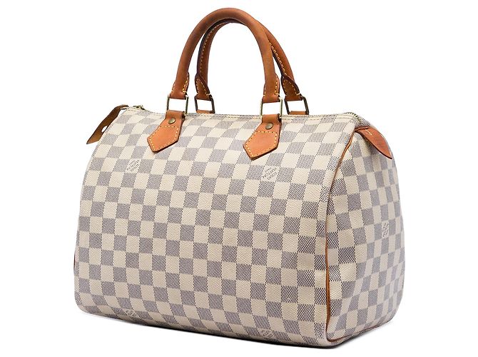 Borsa Boston Louis Vuitton Damier Azur Speedy 30 Bianca Bianco - vista 2