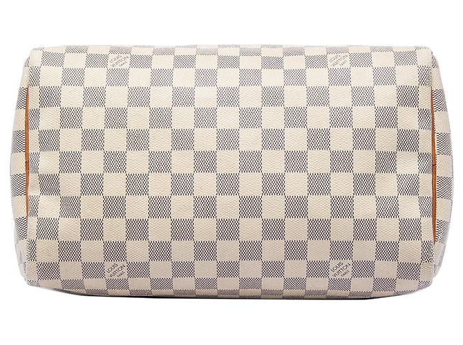 Borsa Boston Louis Vuitton Damier Azur Speedy 30 Bianca Bianco - vista 3