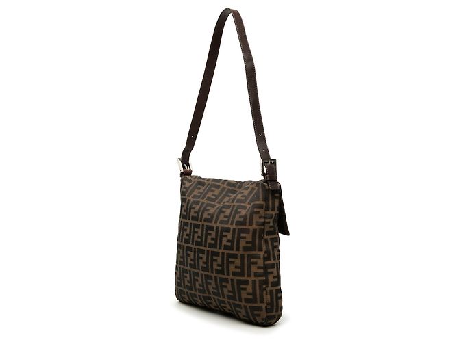 Borsa a tracolla Fendi Zucca Canvas marrone - vista 2