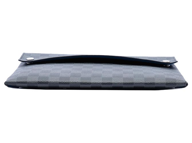 Borsa a pochette Louis Vuitton Damier Graphite Alpha Pochette GM nera Nero - vista 3