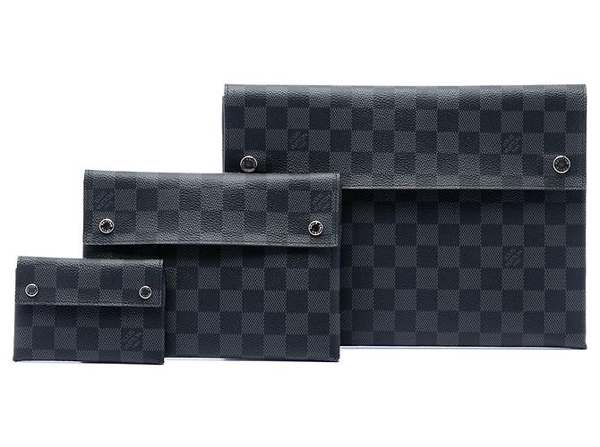 Borsa a pochette Louis Vuitton Damier Graphite Alpha Pochette GM nera Nero - vista 7