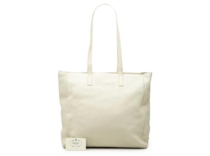 Tote Prada Vitello Daino Bianco - vista 7