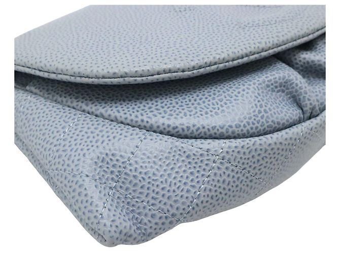 Borsa a tracolla Chanel CC Caviar Half Moon Wallet on Chain Blu - vista 7