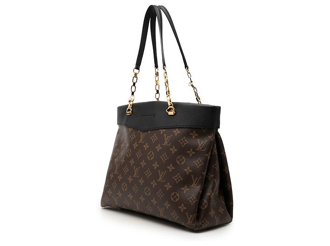Borsa Tote Shopper Louis Vuitton Monogram Pallas Nera Nero - vista 2