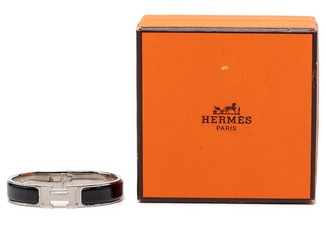 Hermès Clic H Armband schmal Email Schwarz PM - Ansicht 6