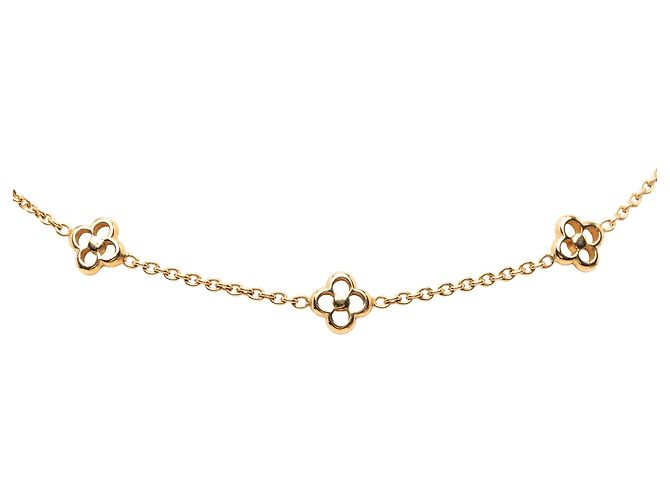 Collana completa Louis Vuitton placcata in oro con fiore D'oro - vista 2