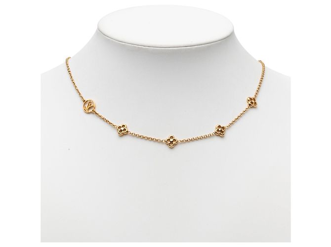 Collana completa Louis Vuitton placcata in oro con fiore D'oro - vista 6