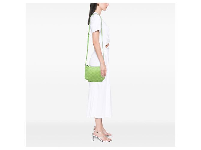 Borsa a tracolla Small Nappa Intrecciato Bottega Veneta Verde - vista 5