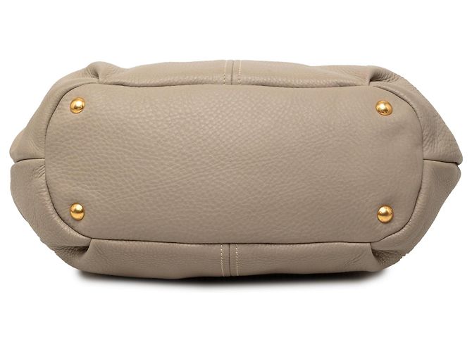 Borsa Tote Satchel aperta convertibile Prada Vitello Daino marrone - vista 3