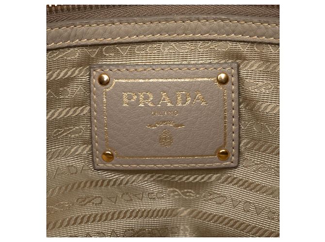 Borsa Tote Satchel aperta convertibile Prada Vitello Daino marrone - vista 5