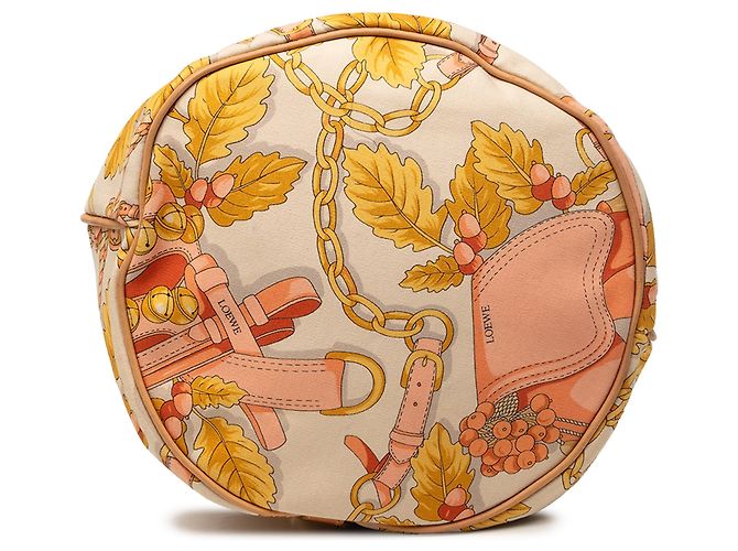 Beige LOEWE Botanical Printed Canvas Backpack - view 3