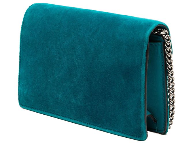 Borsa a tracolla Mini Dionysus in velluto blu Gucci - vista 2