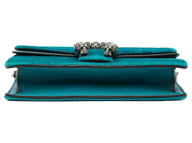 Borsa a tracolla Mini Dionysus in velluto blu Gucci - vista 3