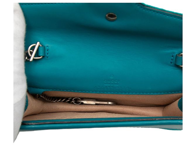 Borsa a tracolla Mini Dionysus in velluto blu Gucci - vista 4