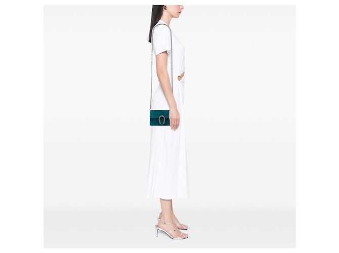 Borsa a tracolla Mini Dionysus in velluto blu Gucci - vista 6