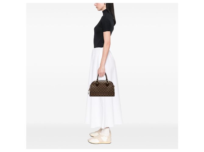 Borsa Louis Vuitton Damier Ebene Duomo Marrone - vista 9