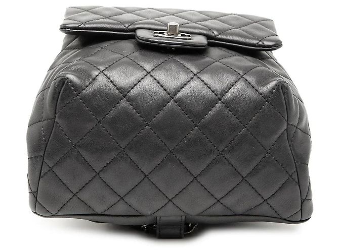 Black Chanel Small CC Calfskin Drawstring Flap Backpack - view 3