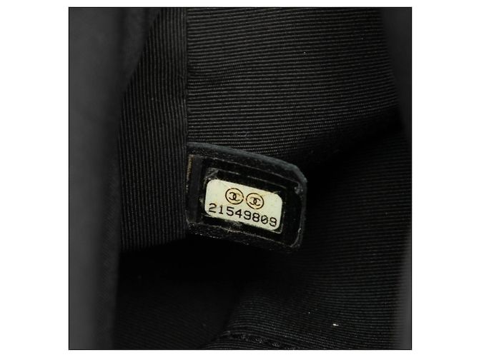 Black Chanel Small CC Calfskin Drawstring Flap Backpack - view 6