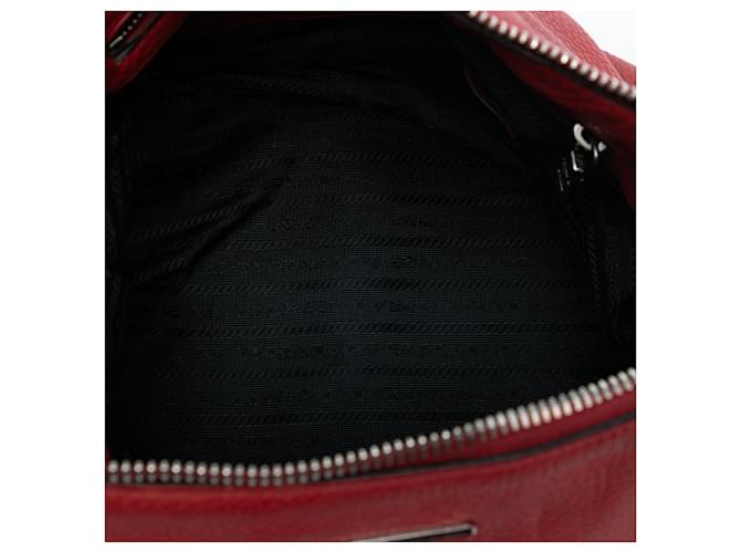 Borsa a tracolla Prada Vitello Daino rossa Rosso - vista 4