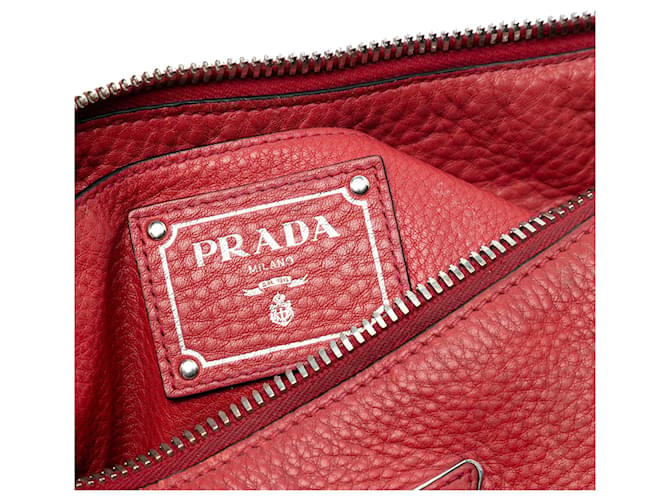 Borsa a tracolla Prada Vitello Daino rossa Rosso - vista 5
