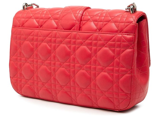 Borsa a tracolla Miss Dior Medium in pelle di agnello Cannage Arancione - vista 2