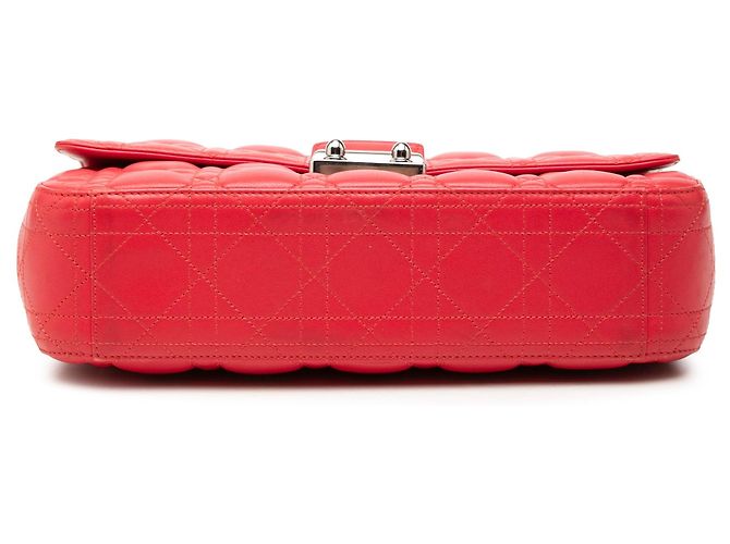 Borsa a tracolla Miss Dior Medium in pelle di agnello Cannage Arancione - vista 3