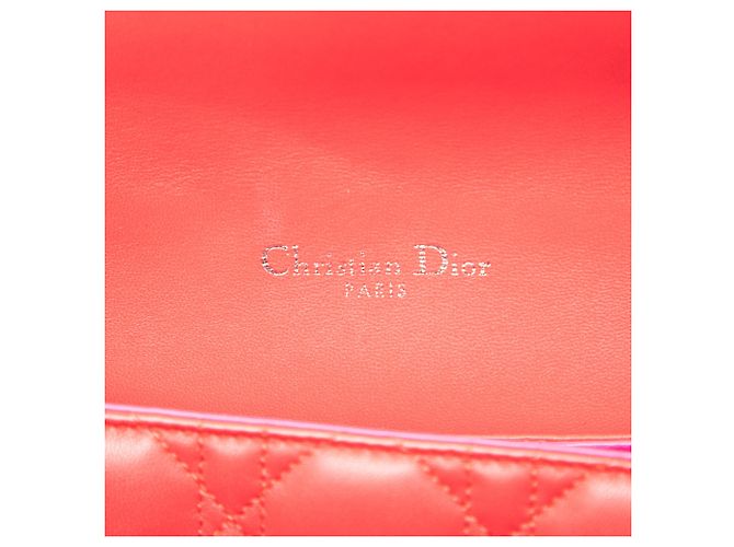 Borsa a tracolla Miss Dior Medium in pelle di agnello Cannage Arancione - vista 5