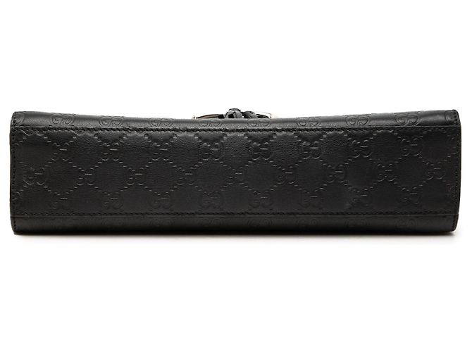 Borsa a tracolla Gucci Emily Guccissima Medium Nera Nero - vista 3