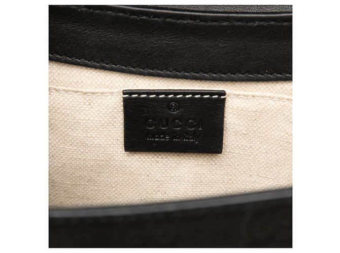 Borsa a tracolla Gucci Emily Guccissima Medium Nera Nero - vista 5