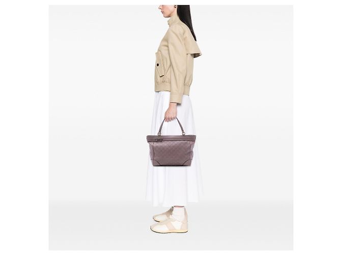 Borsa Tote Gucci Guccissima Mayfair Viola Porpora - vista 7