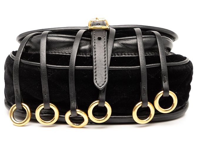 Borsa crossbody Prada Impuntu Velluto Corsaire nera Nero - vista 3