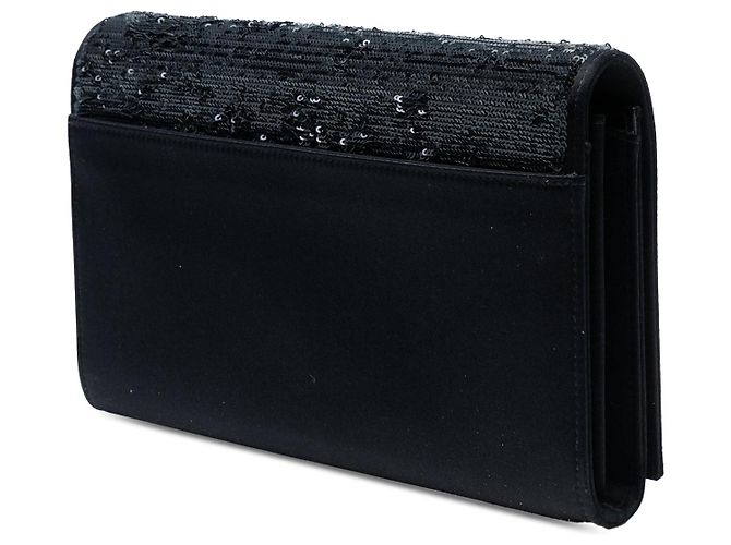 Borsa a tracolla Saint Laurent Kate Wallet on Chain con monogramma e paillettes nera Nero - vista 2