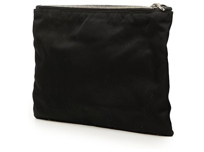 Clutch con zip Prada Tessuto nera Nero - vista 2