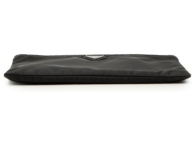 Clutch con zip Prada Tessuto nera Nero - vista 3