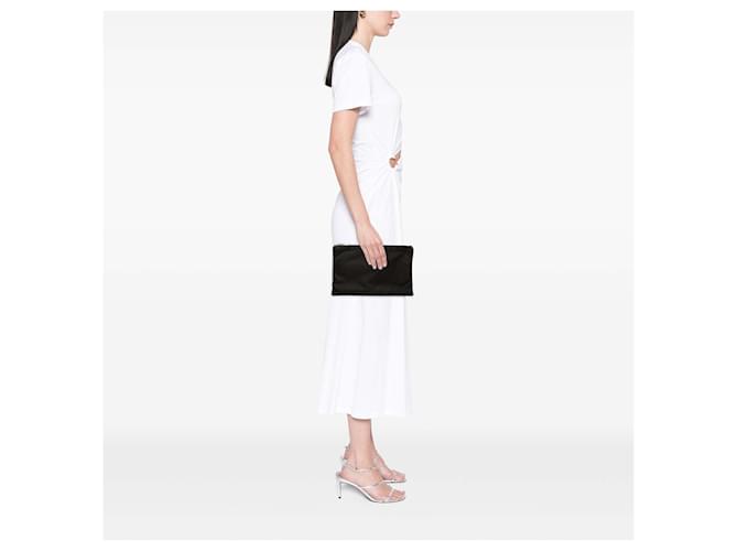 Clutch con zip Prada Tessuto nera Nero - vista 6