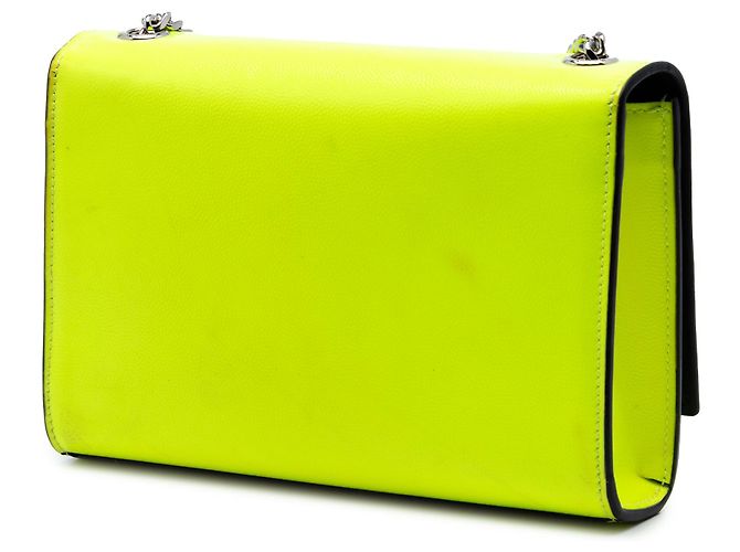 Borsa a tracolla Small Patent Grain de Poudre Monogram Kate Yellow Saint Laurent Giallo - vista 2