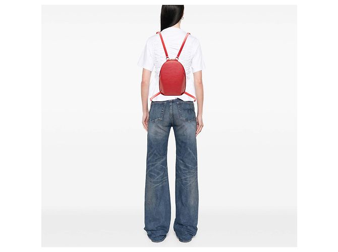 Zaino Louis Vuitton Epi Mabillon rosso - vista 7
