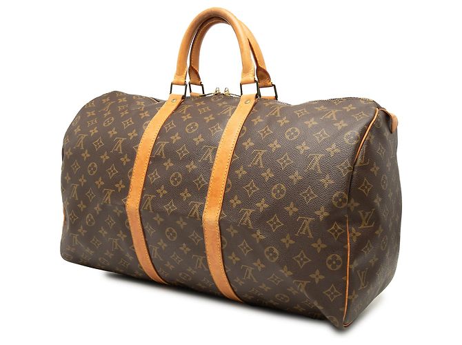 Borsa da viaggio Louis Vuitton Monogram Keepall 50 Marrone - vista 2
