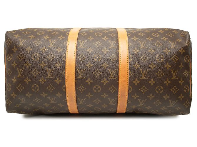 Borsa da viaggio Louis Vuitton Monogram Keepall 50 Marrone - vista 3