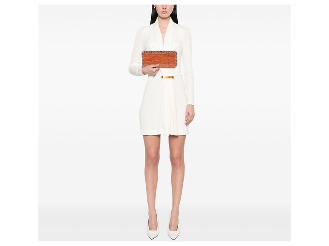 Red Chanel CC Patent Striped Chain Around Clutch - view 6
