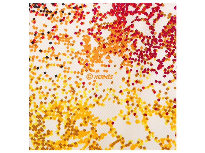 Carré en soie Hermès Indian Dust Blanc 90 - vue 3