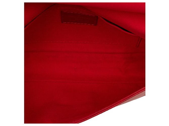 Borsa Louis Vuitton Epi Pochette Segur Rossa Rosso - vista 4
