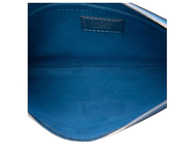 Pochette Louis Vuitton Epi Neverfull Blu - vista 4