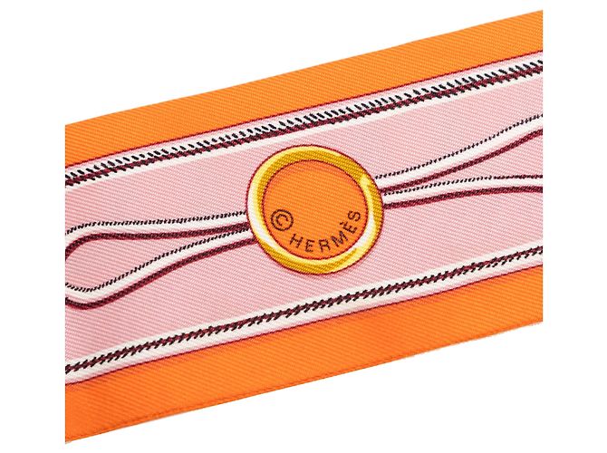 Twilly in seta Maillons Arancione Hermès - vista 4