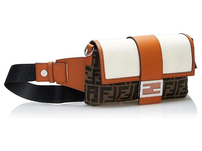 Borsa cintura convertibile in pelle Fendi Zucca marrone - vista 2