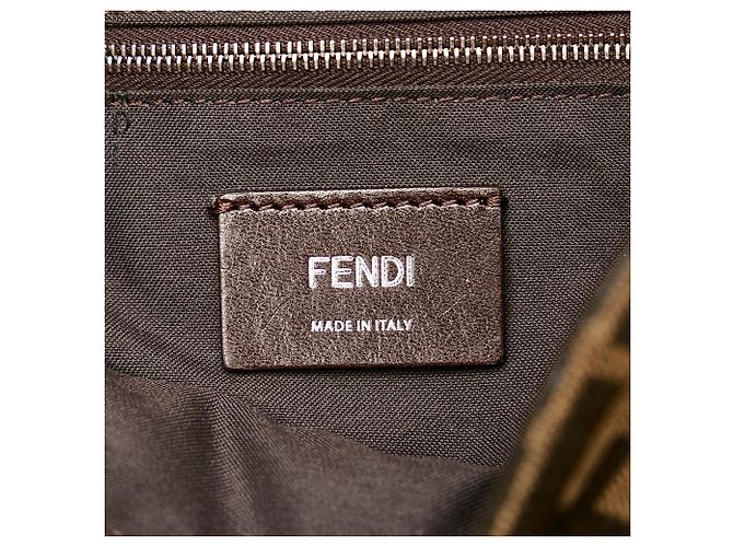 Borsa cintura convertibile in pelle Fendi Zucca marrone - vista 6