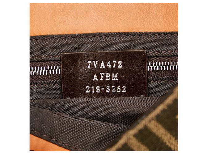 Borsa cintura convertibile in pelle Fendi Zucca marrone - vista 7