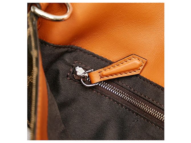 Borsa cintura convertibile in pelle Fendi Zucca marrone - vista 8