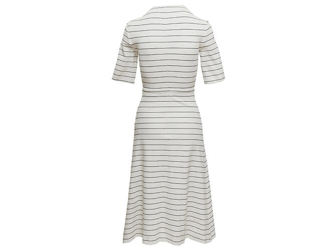 Autre Marque Robe rayée Rosetta Getty White & Black Taille US S Blanc - vue 3